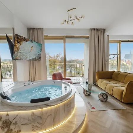 Z Jacuzzi I Widokiem Na Odre - Boulevard Drobnera 브로츠와프